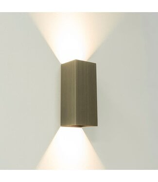 Artdelight GU10-Wandleuchte Dante 2 XL - Antikbronze