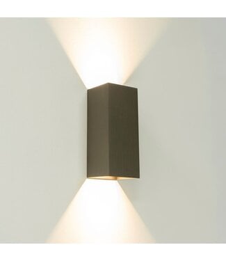 Artdelight GU10-Wandleuchte Dante 2 XL - Gunmetal