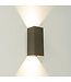 Artdelight Industrielle GU10-Wandleuchte Dante 2 XL - Gunmetal