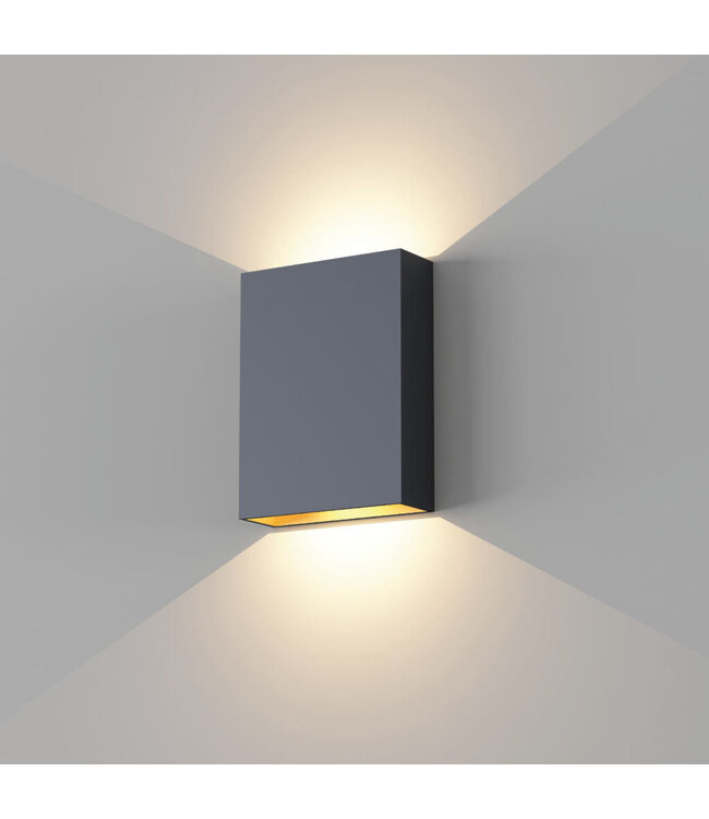 Artdelight Artdelight Design LED-Wandleuchte Memphis - Schwarz/Mattgold
