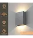 Artdelight Artdelight Design LED-Wandleuchte Memphis - Stahlgrau