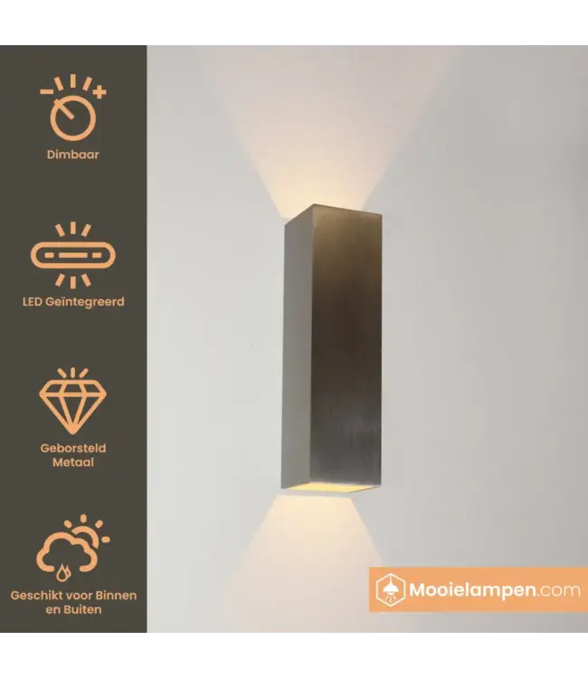 Artdelight Artdelight Moderne LED-Wandleuchte Vegas 150 - Aluminium