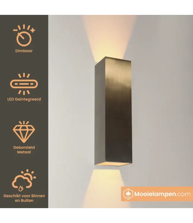 Artdelight Artdelight Moderne LED-Wandleuchte Vegas 250 - Aluminium