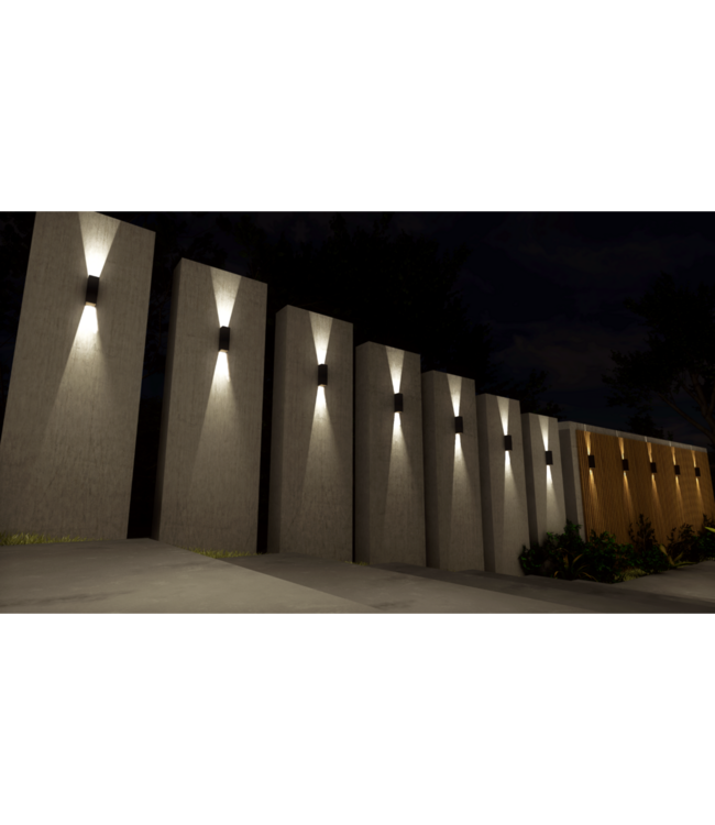 Artdelight Artdelight Moderne LED-Wandleuchte Vegas 250 - Schwarz