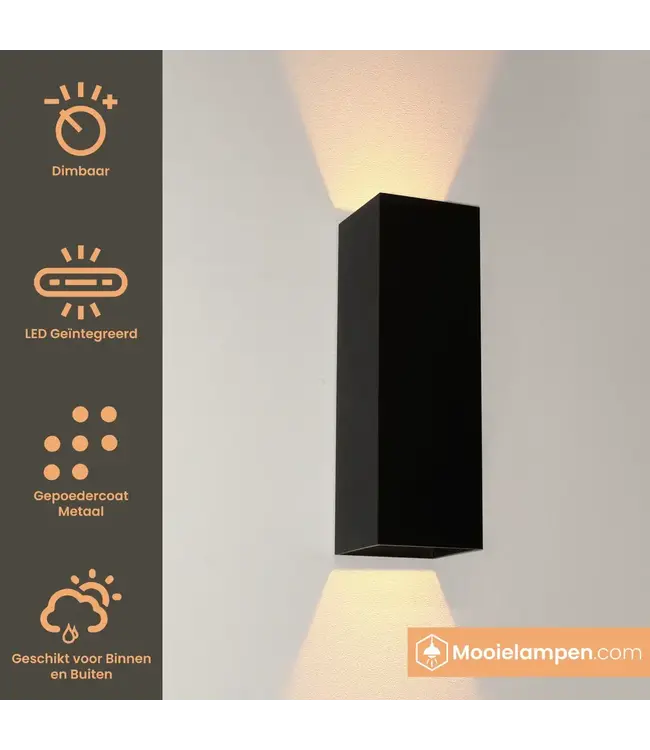Artdelight Artdelight Moderne LED-Wandleuchte Vegas 250 - Schwarz