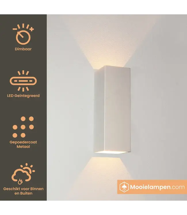 Artdelight Artdelight Moderne LED-Wandleuchte Vegas 250 - Weiß