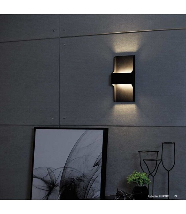 Artdelight Artdelight Design LED-Wandleuchte Dallas - Schwarz