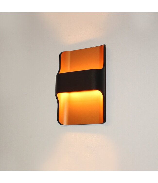 Artdelight Artdelight Design LED-Wandleuchte Dallas - Schwarz/Kupfer
