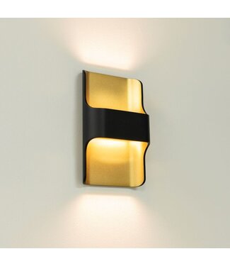 Artdelight LED-Wandleuchte Dallas - Schwarz/Mattgold