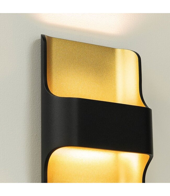 Artdelight Artdelight Design LED-Wandleuchte Dallas - Schwarz/Mattgold