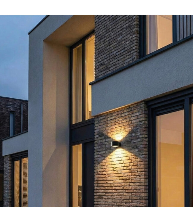 Artdelight Artdelight Industrielle LED-Wandleuchte Hudson - Schwarz