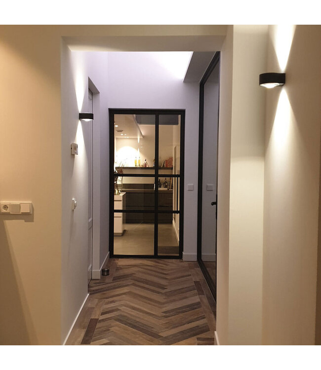 Artdelight Artdelight Industrielle LED-Wandleuchte Hudson - Schwarz