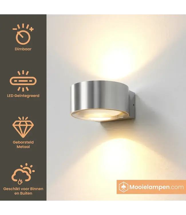 Artdelight Artdelight Industrielle LED-Wandleuchte Hudson - Aluminium