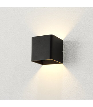 Artdelight LED-Wandleuchte Fulda - Schwarz