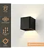 Artdelight Artdelight Design LED-Wandleuchte Fulda - Schwarz