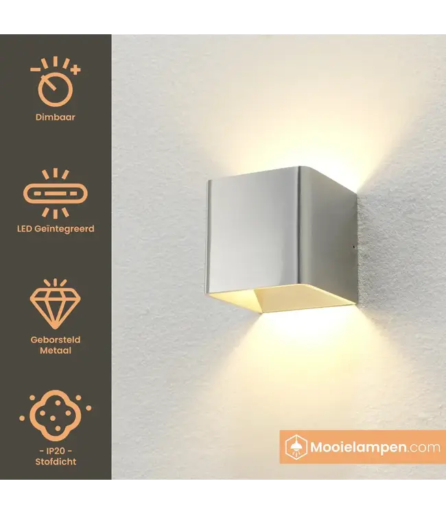 Artdelight Artdelight Design LED-Wandleuchte Fulda - Aluminium