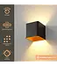 Artdelight Artdelight Design LED-Wandleuchte Fulda - Schwarz/Kupfer