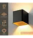 Artdelight Artdelight Design LED-Wandleuchte Fulda - Schwarz/Mattgold