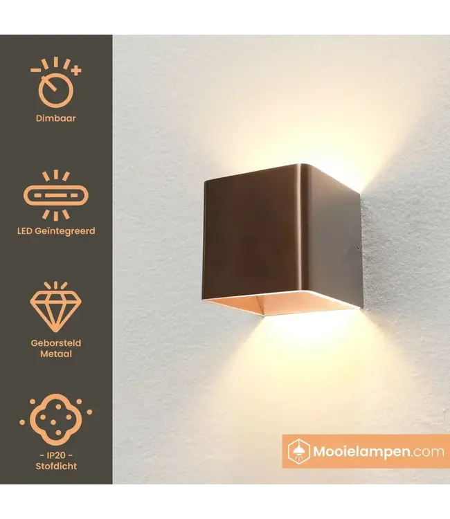 Artdelight Artdelight Design LED-Wandleuchte Fulda - Dunkelbronze