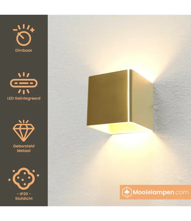 Artdelight Artdelight Design LED-Wandleuchte Fulda - Gold
