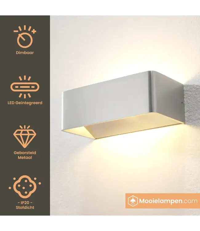 Artdelight Artdelight Industrielle LED-Wandleuchte Mainz - Aluminium