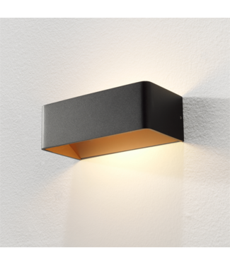 Artdelight LED-Wandleuchte Mainz - Schwarz/Kupfer