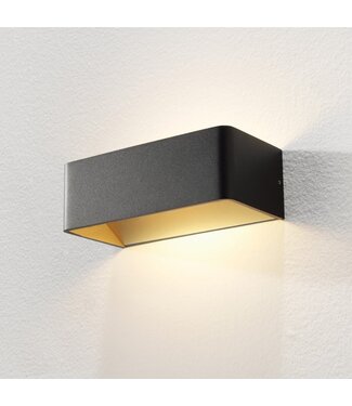 Artdelight LED-Wandleuchte Mainz - Schwarz/Mattgold