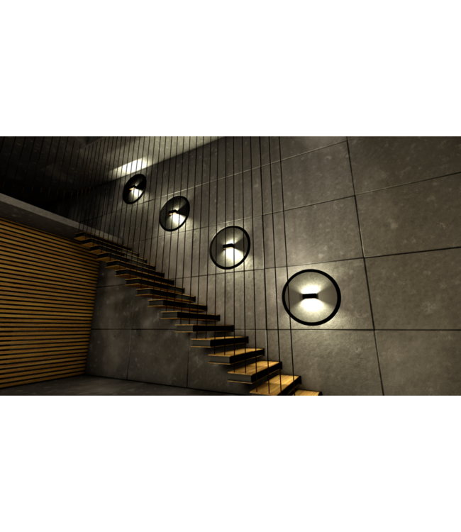 Artdelight Artdelight Industrielle LED-Wandleuchte Mainz - Gold
