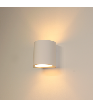 Artdelight G9-Wandleuchte Plaster Rund - Weiß