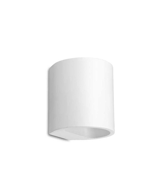 Artdelight Artdelight Überstreichbare G9-Wandleuchte Plaster Rund - Weiß