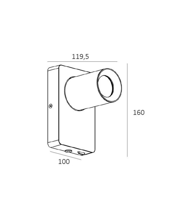 Artdelight Artdelight Moderner GU10-Wandspot Megano - Schwarz