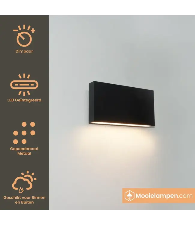 Artdelight Artdelight Moderne LED-Wandleuchte Box 1L - Schwarz