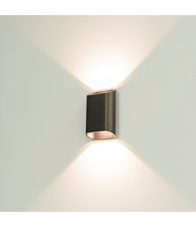 Artdelight Artdelight Moderne LED-Wandleuchte Diaz S Dim to Warm - Dunkel Antik Bronze