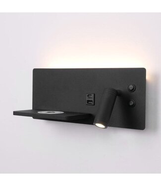 Artdelight LED-Wandleuchte Charge USB Rechts - Schwarz