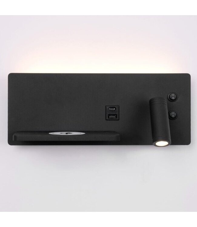 Artdelight Artdelight Moderne LED-Wandleuchte Charge USB Rechts - Schwarz