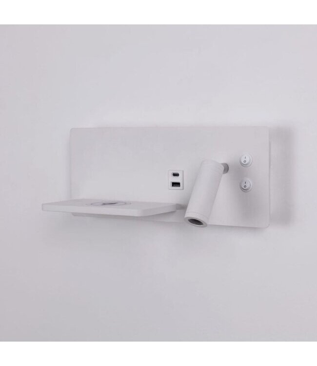 Artdelight Artdelight Moderne LED-Wandleuchte Charge USB Rechts - Weiß