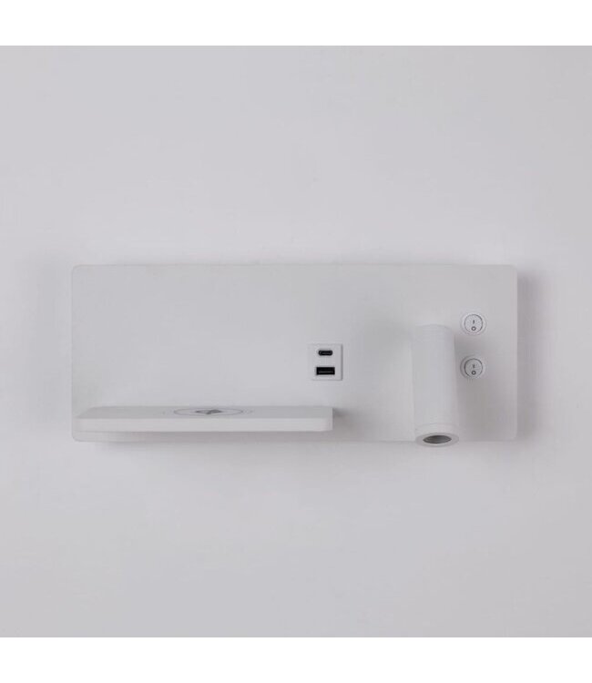 Artdelight Artdelight Moderne LED-Wandleuchte Charge USB Rechts - Weiß