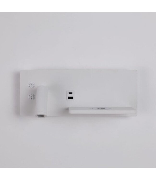 Artdelight Artdelight Moderne LED-Wandleuchte Charge USB Links - Weiß