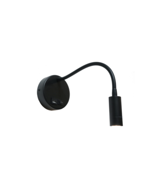 Artdelight LED-Wandleuchte Flex USB - Schwarz