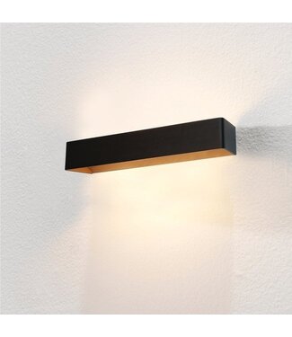 Artdelight LED-Wandleuchte Mainz XL - Schwarz/Kupfer