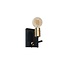 Artdelight Artdelight Stilvolle E27-Wandleuchte Mokka - Schwarz/Gold