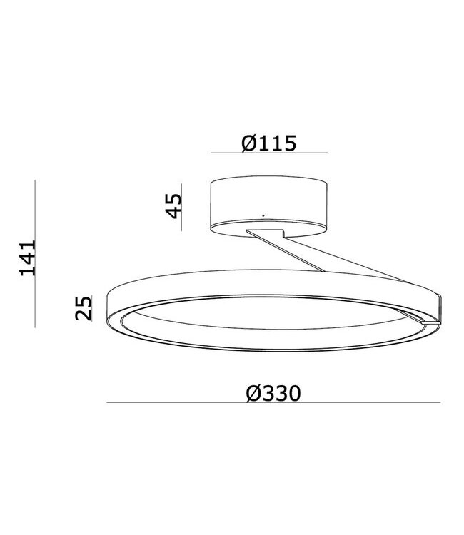 Artdelight Artdelight Runde LED-Deckenleuchte Oregon - Champagner