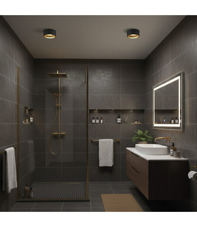 Artdelight Artdelight Moderne LED-Deckenleuchte Oran - Schwarz/Mattgold
