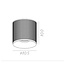 Artdelight Artdelight Industrielle GU10-Deckenleuchte Costa - Gun Metal