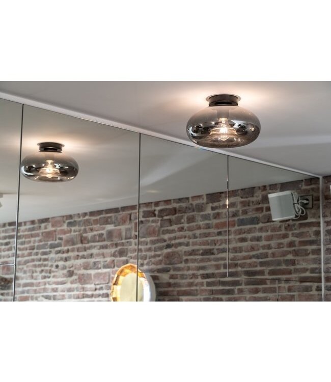 Artdelight Artdelight Stimmungsvolle E27-Glas-Deckenleuchte Paradise - Titan