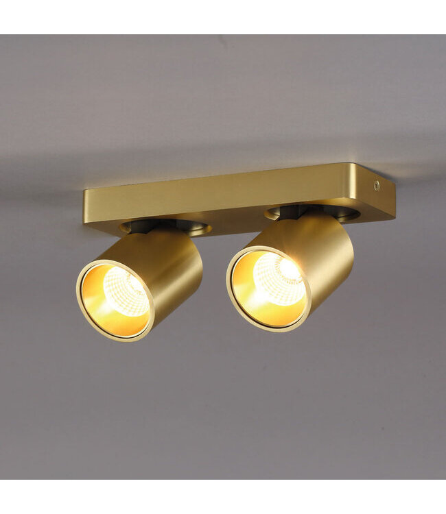 Artdelight Moderner 2-flammiger LED-Deckenstrahler Laguna - Gold