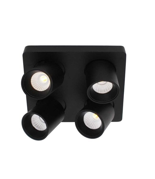 Artdelight Moderner 4-flammiger LED-Deckenstrahler Laguna - Schwarz