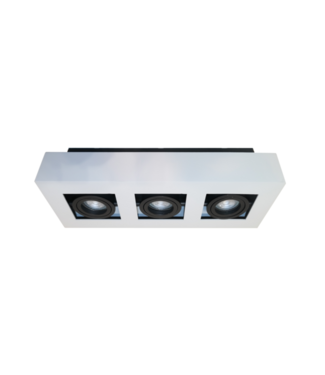 Artdelight Deckenstrahler Bosco 3L - Weiß/Schwarz
