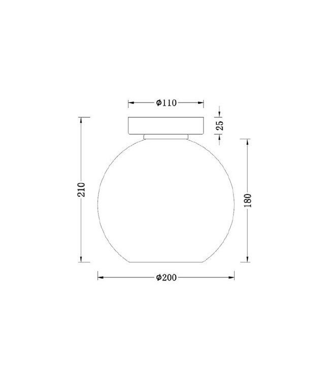 Artdelight Artdelight Glas-Deckenleuchte Marino 20 cm - Titanglas