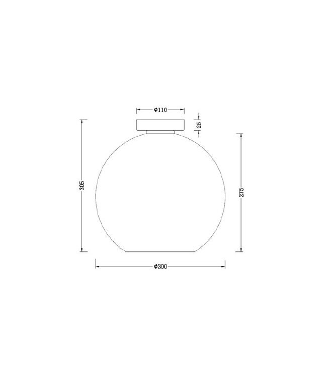 Artdelight Artdelight Glas-Deckenleuchte Marino 30 cm - Titanglas